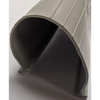 Universal- Grey 5/16"" T-End 20' Garage Door Bottom Weather Seal Strip 20' Rubber Seal Replacement, 5/16"" T-Ends, T-Style Match Amarr/Clopay & More, Grey