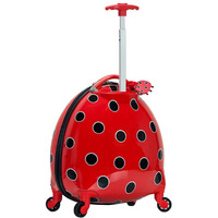 Rockland Jr. Kids' My First Hardside Spinner Luggage, Telescoping Handles, Ladybug, Carry-On 19-Inch