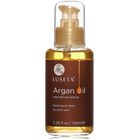 L Luseta Argan Oil Hair Serum, 100% Pure Argan Oil For Frizzy Control Dry Damage , Repair, Shine Smoothing Strengthening & Nourishing, 3.38 Fluid Ounces