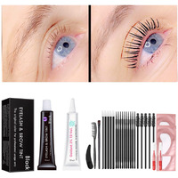 Black Lash Tint Kit, Keratin Black Eyelash Dye And Eyebrow Tint, 6 Week Voluminous Brow Tint, Tinting Look For Lash Perm/Lift/Lamination Treatment (Black Eyelash Tint Kit Only)