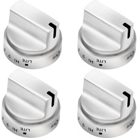 Strongest Version Wb03X24818 Ge Gas Stove Knob *4 100% Stainless Steel (Oem) Replace Range Surface Burner Knob Ap5989029 Ps11729081 Compatible With Ge Gas Stove -10 Years