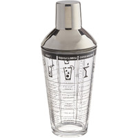 Franmara 8151-Bx Recipe Cocktail Shaker, Stainless Steel/Glass