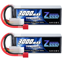 Zeee 3S Lipo Battery 3000Mah 11.1V 50C With Deans T Connector Soft Pack Rc Battery For Rc Airplane Rc Helicopter Rc Car Rc Truck Rc Boat Uav Drone Fpv(2 Pack)