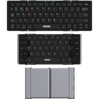 Arteck Folding Bluetooth Keyboard, Portable Mini Foldable Wireless Keyboard For Ios Ipad 10.2-Inch, Pro, Air, 9.7-Inch, Mini, Android, Macos, Windows Tablets Smartphone Built In Rechargeable Battery