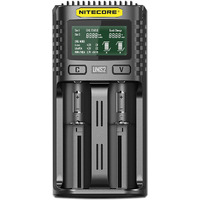 Nitecore Ums2 Usb Universal 2-Port Speedy Smart Battery Charger For Li-Ion/Ni-Mh/Ni-Cd/Imr 26650 22650 21700 20700 18650 18490 18350 17670 17500 17335 16340 Rcr123 14500 10440 Aa Aaa Aaaa C D Batterie