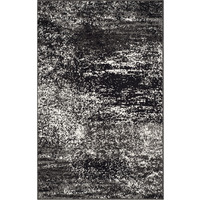 Safavieh Adirondack Collection Accent Rug - 2'6"" X 4', Silver & Black, Modern Abstract Design, Non-Shedding & Easy Care, Ideal For High Traffic Areas In Entryway, Living Room, Bedroom (Adr112A)