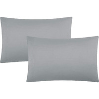 Evolive Ultra Soft Brushed Microfiber King Size 20""X40"" Pillowcases Pair With Envelope Clousure Set Of 2 (20""X40"" King, Silver Grey)