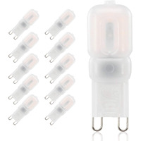 Velouer G9 Led Bulb Dimmable 3W, 25W Halogen Equivalent, 3000K Soft Warm White, 120V No-Flicker, Chandelier Lighting 270Lm (10 Pack)