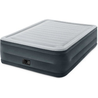 Intex 64417E Comfort Plush Elevated Dura-Beam Airbed With Built-In Electric Pump, Bed Height 22"", Queen
