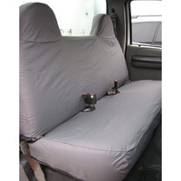 Durafit Seat Covers For 1999-2007 Ford F250-F550 Work Truck With A Front Solid Bench Seat, Custom Exact Fit Seat Covers (F236 V7 Gray Velour)
