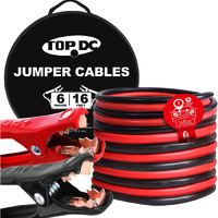 Topdc 6 Gauge 16 Feet Jumper Cables For Car, Suv And Trucks Battery, Heavy Duty Automotive Booster Cables For Jump Starting Dead Or Weak Batteries With Carry Bag, (Td-P0616)