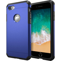 Impactstrong For Iphone 7 Case/Iphone 8 Case, Heavy Duty Dual Layer Protection Cover (Navy Blue)