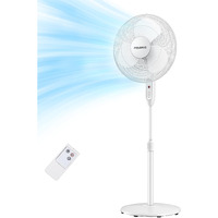 Pelonis 16'' Pedestal Remote Control Oscillating Stand Up Fan 7-Hour Timer, 3-Speed, And Adjustable Height,Electric Cooling Fans For Home Office Bedroom Use