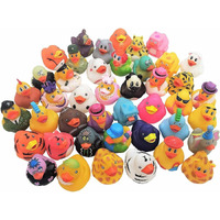 Assorted Colorful Rubber Duckies (2"") Ducks Ducky Duck Ducking (12 Pack) Jeep Ducking Bath Tub Pool Toy
