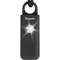 Thopeb-The Original Personal Safety Alarm For Womenn By Women- Loud Siren Birdie Sound, Strobe Sos Led Light And Key Chain In A Variety Of Colors For Women Kids And Elders (Charcoal)