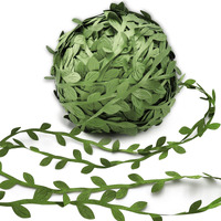 Hecaty 264Ft Leaf Ribbon, Artificial Eucalyptus Garland Rattan Leaf String, Decorative Jungle Plant Green, Suitable For Baby Shower Home Wedding Party Balloon Garland Diy Craft