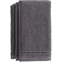 Creative Scents Cotton Fingertip Towels Set - 4 Pack - 11 X 18 Inches Decorative Small Extra-Absorbent And Soft Terry Towel For Bathroom - Powder Room, Guest And Housewarming Gift (Grey)