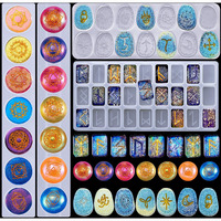 7 Chakras Stones Resin Mold Rune Silicone Mold Symbol Rune Letter Epoxy Mold Diy Symbol Word Casting Mold Diy Resin Craft Molds For Handmade Crafts Making Supplies