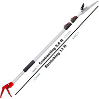 Mesoga 5.6-13 Foot Extendable Tree Pruner, Cut And Hold Pruning Trimmer, Long Reach Pole Saw, Telescoping Fruit Picker, Branches Bypass Lopper