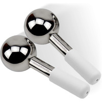 Ice Globes For Facials | Unbreakable Steel Cooling Roller | Cryo Sticks For Face | Massager For Face Neck & Eyes | Skin Care For Dark Circles, Puffiness, Wrinkles, Collagen Production (White)