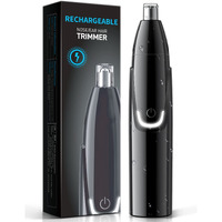 Zorami Rechargeable Ear And Nose Hair Trimmer - 2024 Professional Painless Eyebrow & Facial Hair Trimmer For Men Women, Powerful Motor And Dual-Edge Blades For Smoother Cutting Black