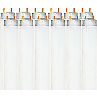 Luxrite F32T8/865 32W 48 Inch T8 Fluorescent Tube Light Bulb, 6500K Daylight, 2800 Lumens, G13 Medium Bi-Pin Base, Lr20735, 12-Pack