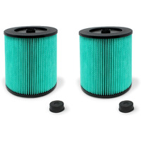 17912 & 9-17912 Hepa Replacement Filter Compatible Craftsman High Efficiency Particle Hepa Filter For Shop Vacuums 5 Gal Plus Part # 17912 & 9-17912 Pack Of 2 Includes Filter & Locking Nut