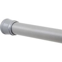 Zenna Home Curtain Adjustable Tension Shower Rod, 44"" To 72"", Brushed Nickel