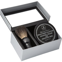Taylor Of Old Bond Street Black Pure Badger Shaving Brush And Jermyn St. Shaving Cream Bowl 150G Gift Set 2 Pc Shave Set