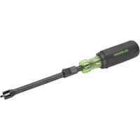Greenlee 0453-15C Screw Holding Flathead Screwdriver 1/4"", Green And Black