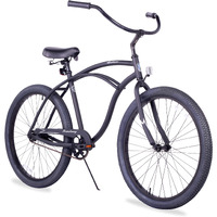 Firmstrong Urban Man Beach Cruiser Bike, Men's Single Speed Hybrid Bicycle, 26 Inch Wheels, Aluminum, Matte Black