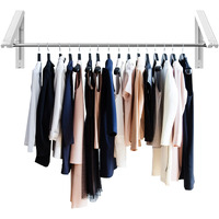 Quikcloset - The Original Foldable Collapsible Wall Mounted Clothes Drying Rack - Space Saving Closet Organizer
