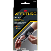 Futuro Compression Stabilizing Wrist Brace, Right Hand, Small/Medium Size, Provides Support To Injured Wrists, Easy-To-Use Design, Three Straps Provide A Customizable Fit (48400Enr)
