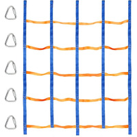 Climbing Net For Kids Outdoor, Portable Ninja Cargo Net Rope Ladder Monkey Bars For Ninja Slackline, Jungle Gyms, Swing Set, Ninja Warrior Style Obstacle Courses For Outdoor Treehouse