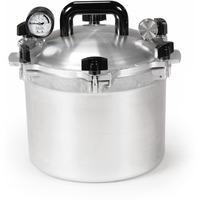 All American 1930: 15.5Qt Pressure Cooker/Canner (The 915) - Exclusive Metal-To-Metal Sealing System - Easy To Open & Close - Suitable For Gas, Electric, Or Flat Top Stoves - Made In The Usa