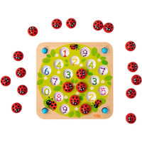 Fat Brain Toys Ladybug's Garden Toddler Memory Game, Wooden Memory Matching Games For Kids, Preschool Toys