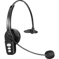 Conambo Bluetooth Headset V5.0, Wireless Headset With Noise Cancelling Microphone, 16Hrs Hd Talktime, On Ear Bluetooth Headphone For Cell Phone Trucker Engineers Business Home Office