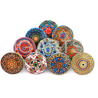 Jgarts 10 X Mix Vintage Look Flower Ceramic Knobs Door Handle Cabinet Drawer Cupboard Pull Mandala Xfer New
