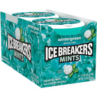 Ice Breakers Wintergreen Sugar Free Breath Mints Tins, 1.5 Oz (8 Count)
