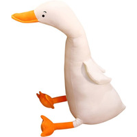Oukeyi White Swan Stuffed Animal, Funny Duck Plush Doll, Soft Pillow Cushion Cute Goose Plush Toy Stuffed Animals Toy Gifts For Kids (65 Cm/25.6 Inch