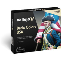 Vallejo Basic Usa Acrylic Colors Paint Set, 17Ml, Assorted Colors, 0.57 Fl Oz (Pack Of 16)