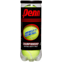 Penn Championship Extra Duty Felt Tennis Balls - 6 Cans, 18 Balls