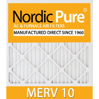 Nordic Pure 12X24X1 (11 1/2 X 23 1/2 X 3/4) Pleated Merv 10 Air Filters 6 Pack