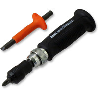 Anex Manual Impact Driver Set For Broken Screw And Frozen Screw, Stripped Screw Extractor Set, Made In Japan (M3-6 Screw Remover)