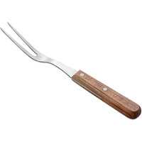 Sunrise Kitchen Supply Stainless Steel Turner Spatula & Meat Fork With Wood Handle (10.5"" Fork)