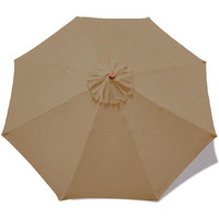 Mastercanopy Patio Umbrella 9 Ft Replacement Canopy For 8 Ribs-Khaki