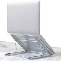 Klsniur Laptop Stand, Tablet Laptop Holder Stand Foldable Ventilated Adjustable Laptop Computer Holder Desk Stand Universal Lightweight Ergonomic Tray Cooling (Silver)
