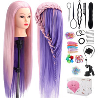 Mannequin Head With Hair, Topdirect 29"" Hair Mannequin Manikin Head Hair Practice Cosmetology Hair Doll Head Styling Hairdressing Training Braiding Cutting Setting With Clamp Holder And Tools