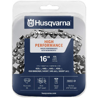 Husqvarna H30 Narrow Kerf 16 Inch Chainsaw Chain, .325"" Pitch, .050"" Gauge, 66 Drive Link Chainsaw Blade Replacement With Low Vibration And Low Kickback, Gray