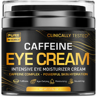 Caffeine Eye Cream For Anti Aging, Dark Circles, Bags, Puffiness. Great Under Eye Skin + Face Tightening, Eye Lift Treatment For Men & Women 1.7Oz
